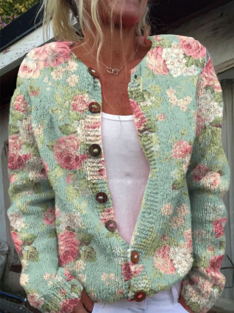 ZADIE | Floral Pattern Cardigan