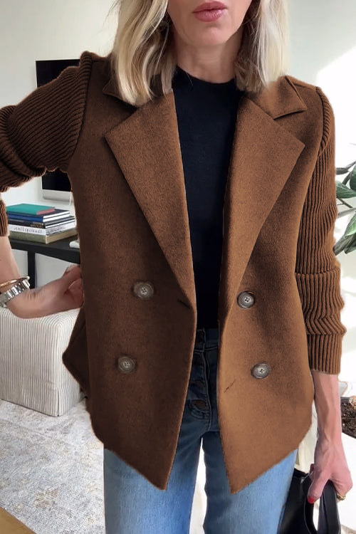 Clarissa | Timeless Knit-Sleeve Blazer