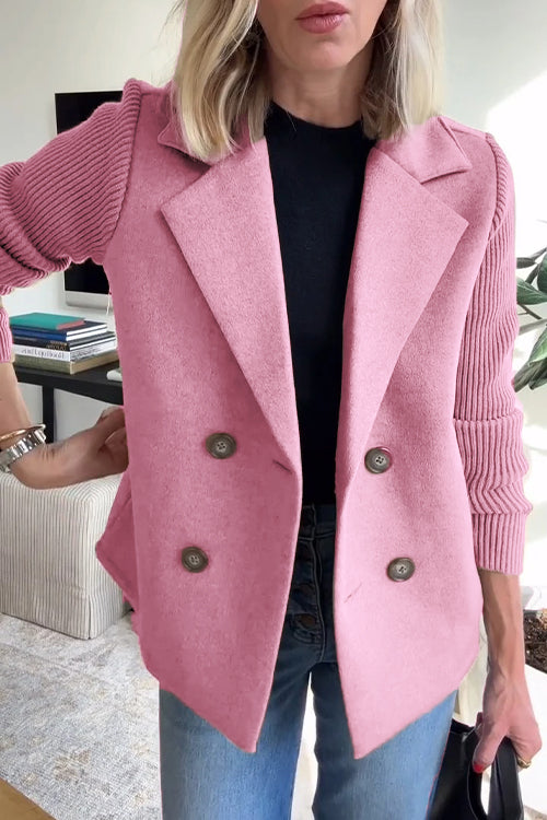 Clarissa | Timeless Knit-Sleeve Blazer