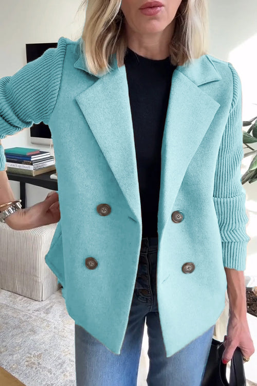 Clarissa | Timeless Knit-Sleeve Blazer
