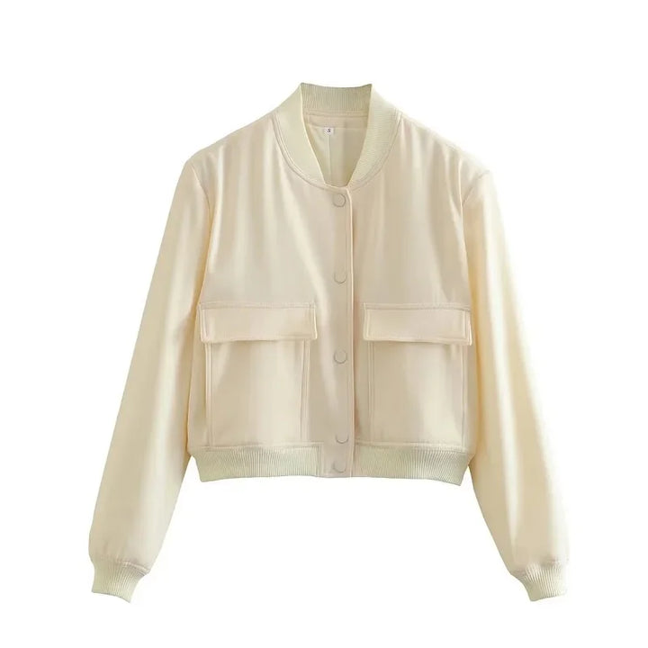 IVY I Stylish White Bomber Jacket