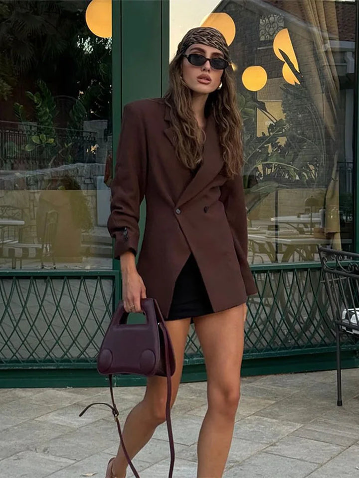 LUCY  | High Street Brown Blazer