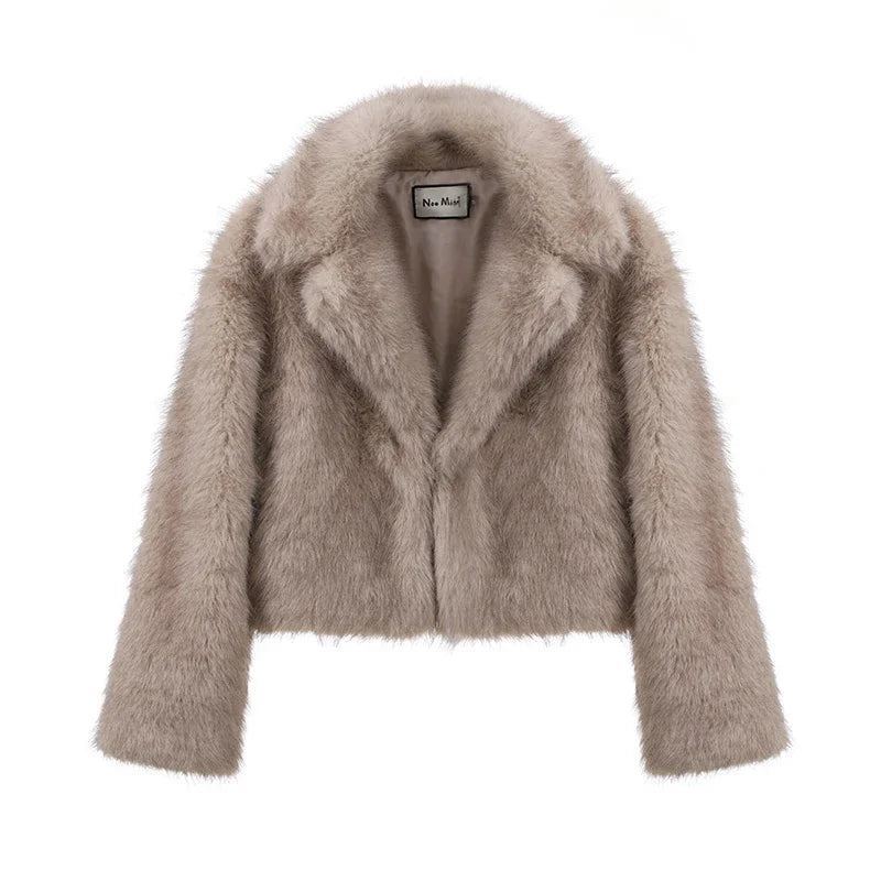 FAY I Chic Street Faux Fur Jacket