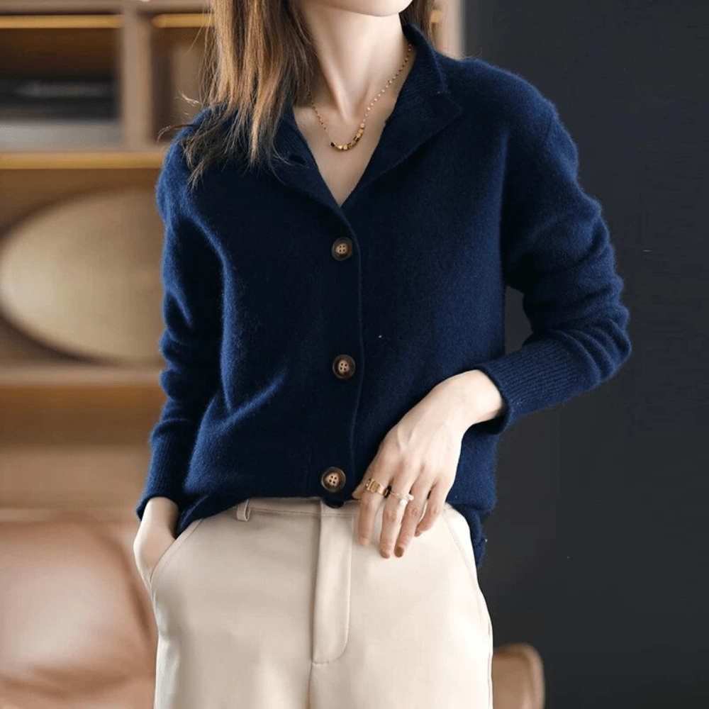 Joelle | Cashmere Knitted Cardigan