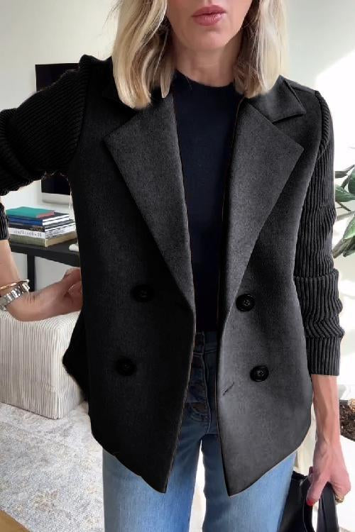 Clarissa | Timeless Knit-Sleeve Blazer