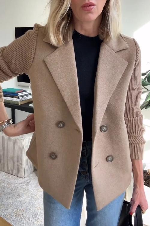 Clarissa | Timeless Knit-Sleeve Blazer