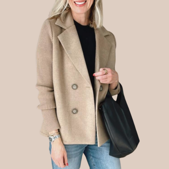 Clarissa | Timeless Knit-Sleeve Blazer